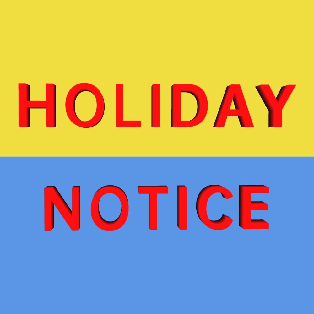 Labor Day Holiday Notice
